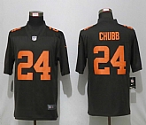 Nike Cleveland Browns 24 Chubb Brown lternate Vapor Untouchable Limited Jersey,baseball caps,new era cap wholesale,wholesale hats